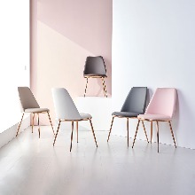 피오니 가죽 골드 디자인 식탁 의자